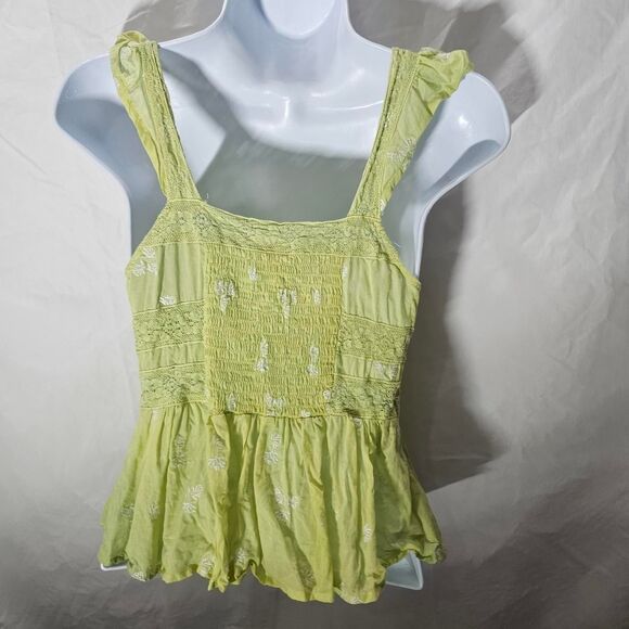 Free people lime green babydoll top - Picture 3 of 4